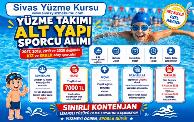 2026 YAZ SEZONU LİSANSLI ADAY SPORCU ALIMI BAŞVURUSU (AYÇ KOLEJİ HAVUZUNDA)